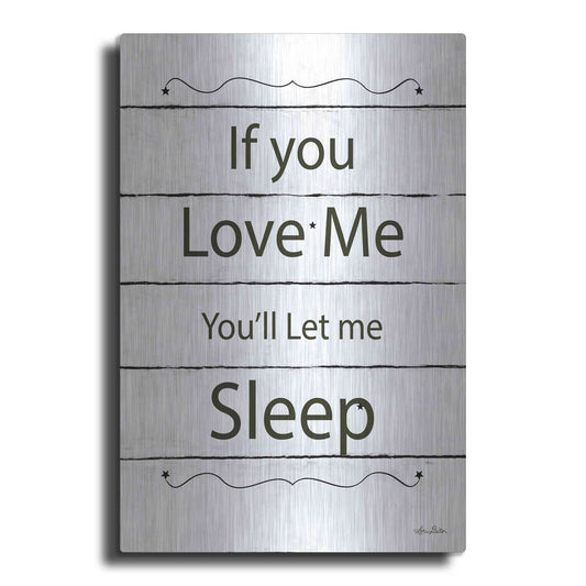 Luxe Metal Art 'Let Me Sleep' by Lori Deiter, Metal Wall Art