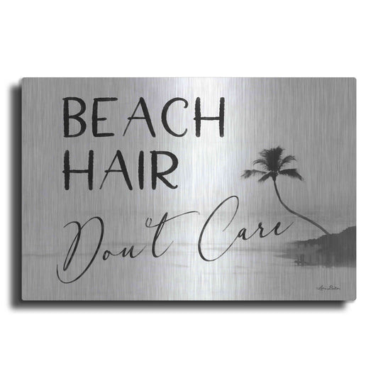Luxe Metal Art 'Beach Hair, Don't Care' by Lori Deiter, Metal Wall Art