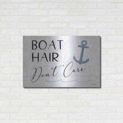 Luxe Metal Art 'Boat Hair, Don't Care' by Lori Deiter, Metal Wall Art,36x24