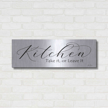 Luxe Metal Art 'Kitchen - Take It or Leave It' by Lori Deiter, Metal Wall Art,36x12
