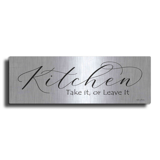 Luxe Metal Art 'Kitchen - Take It or Leave It' by Lori Deiter, Metal Wall Art