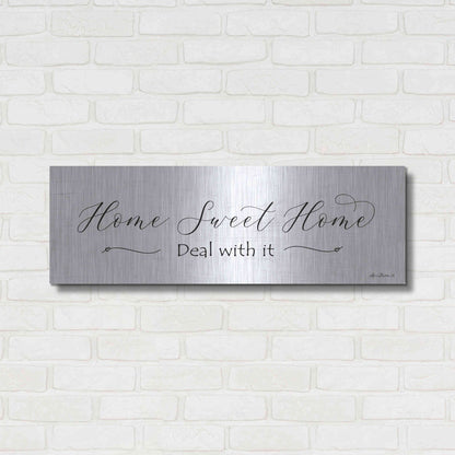 Luxe Metal Art 'Home Sweet Home' by Lori Deiter, Metal Wall Art,36x12