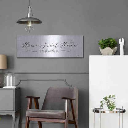 Luxe Metal Art 'Home Sweet Home' by Lori Deiter, Metal Wall Art,36x12