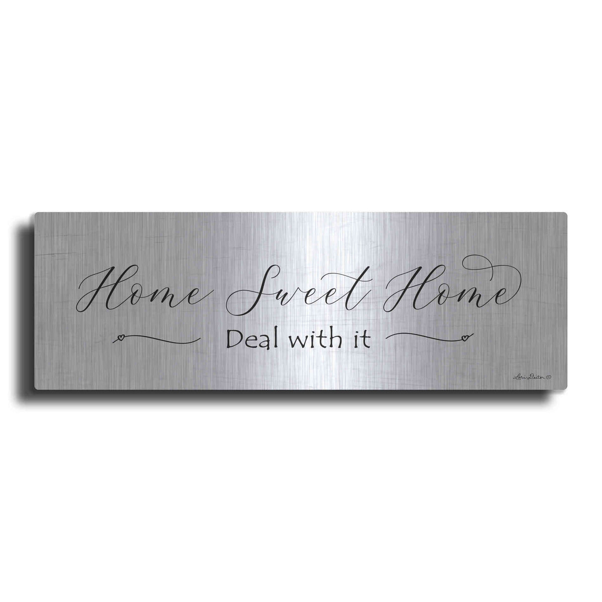 Luxe Metal Art 'Home Sweet Home' by Lori Deiter, Metal Wall Art