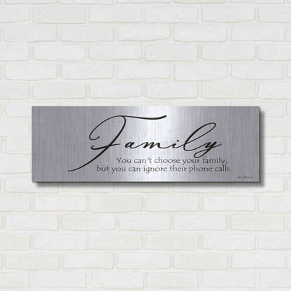 Luxe Metal Art 'Family Calls' by Lori Deiter, Metal Wall Art,36x12