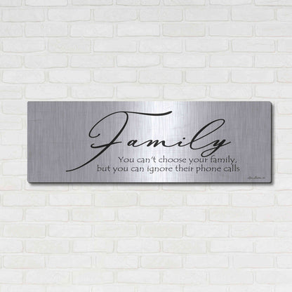 Luxe Metal Art 'Family Calls' by Lori Deiter, Metal Wall Art,48x16