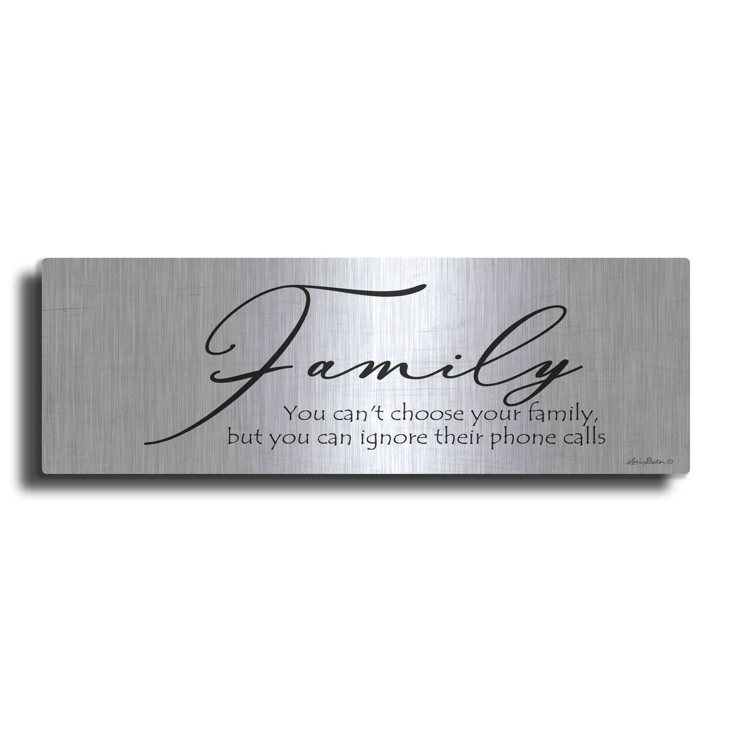 Luxe Metal Art 'Family Calls' by Lori Deiter, Metal Wall Art