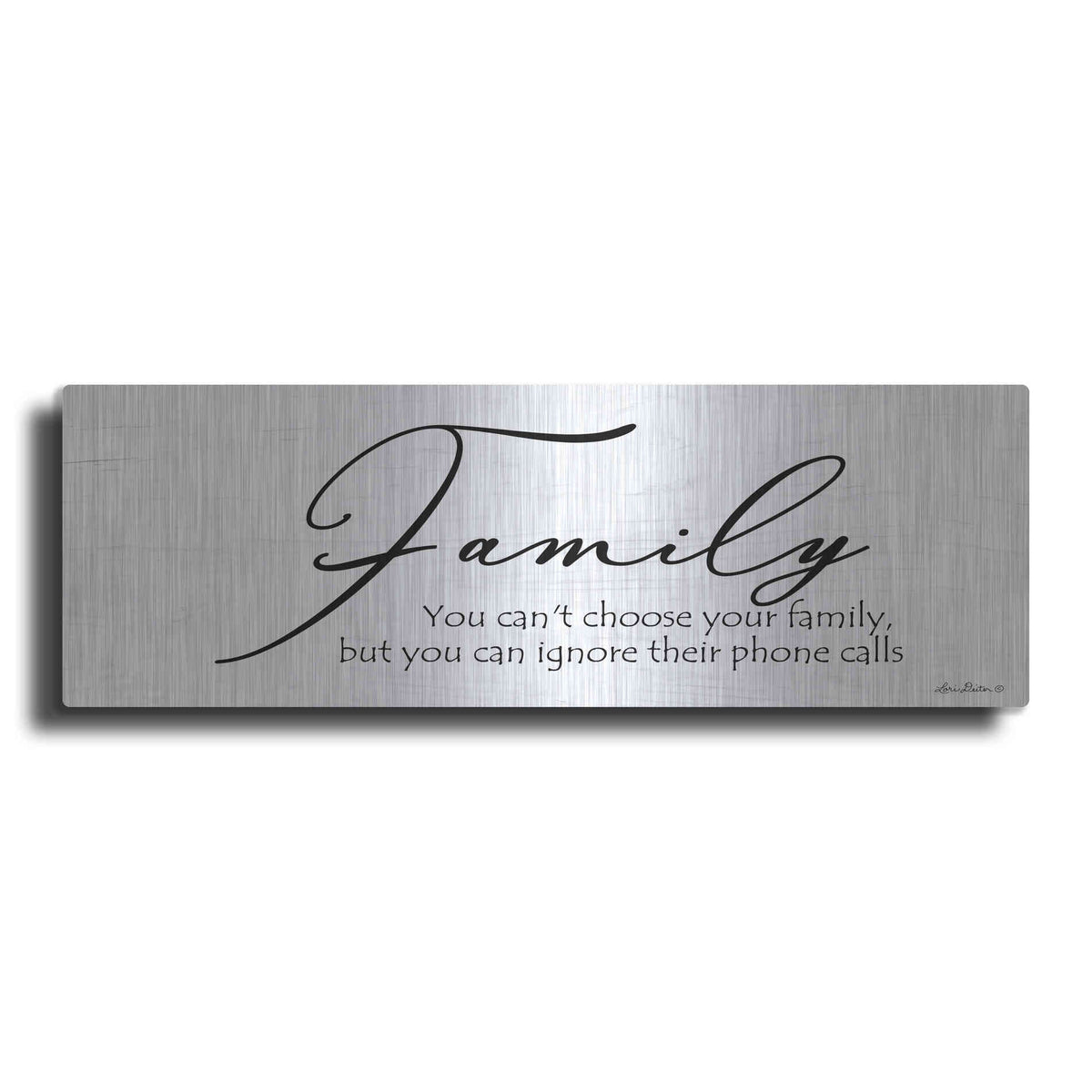 Luxe Metal Art 'Family Calls' by Lori Deiter, Metal Wall Art