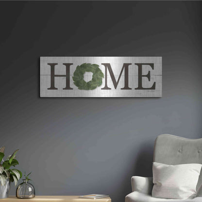 Luxe Metal Art 'Home' by Lori Deiter, Metal Wall Art,36x12
