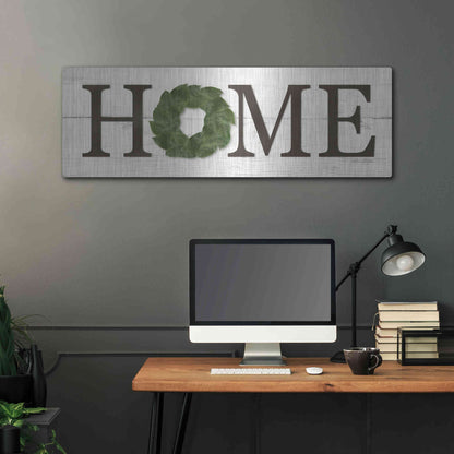 Luxe Metal Art 'Home' by Lori Deiter, Metal Wall Art,48x16