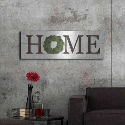 Luxe Metal Art 'Home' by Lori Deiter, Metal Wall Art,48x16