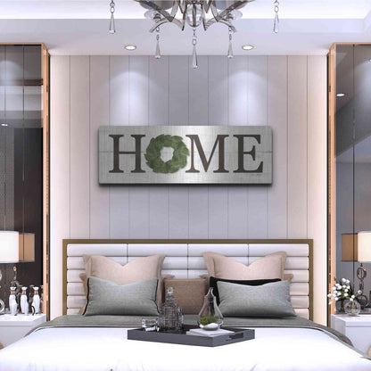 Luxe Metal Art 'Home' by Lori Deiter, Metal Wall Art,48x16