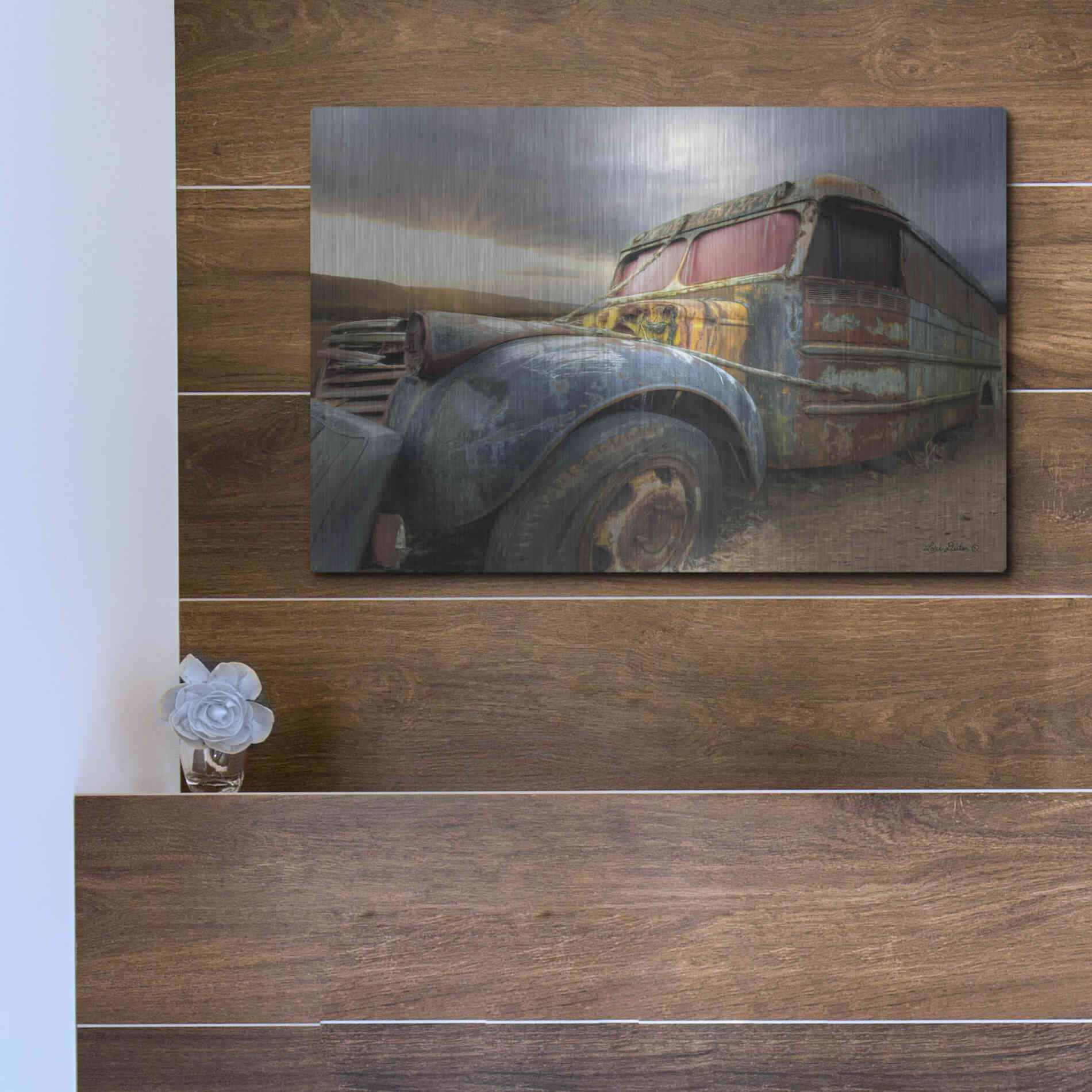 Luxe Metal Art 'Catch a Ride' by Lori Deiter, Metal Wall Art,16x12