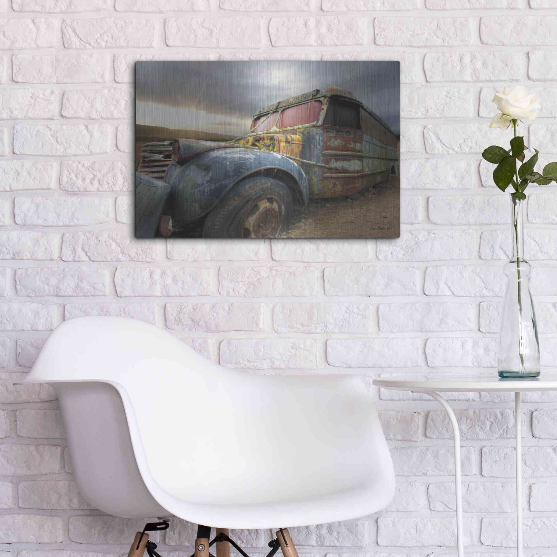 Luxe Metal Art 'Catch a Ride' by Lori Deiter, Metal Wall Art,24x16