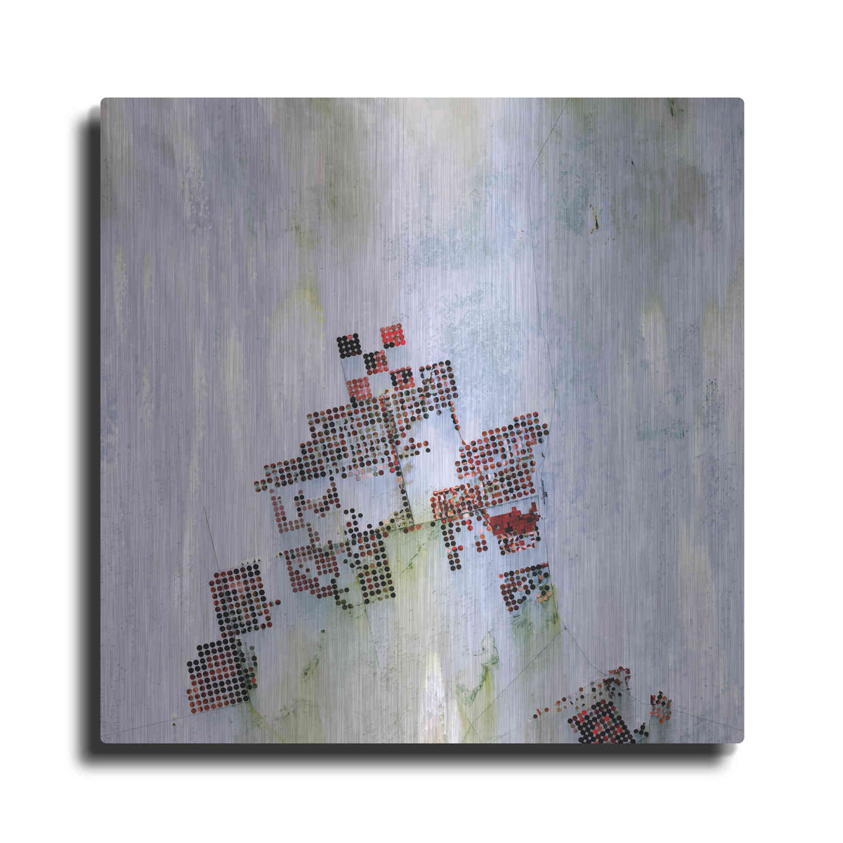 Luxe Metal Art 'Earth As Art: Geometric Desert', Metal Wall Art