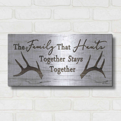 Luxe Metal Art 'Hunting Family' by Lori Deiter, Metal Wall Art,24x12