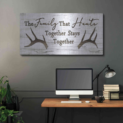 Luxe Metal Art 'Hunting Family' by Lori Deiter, Metal Wall Art,48x24