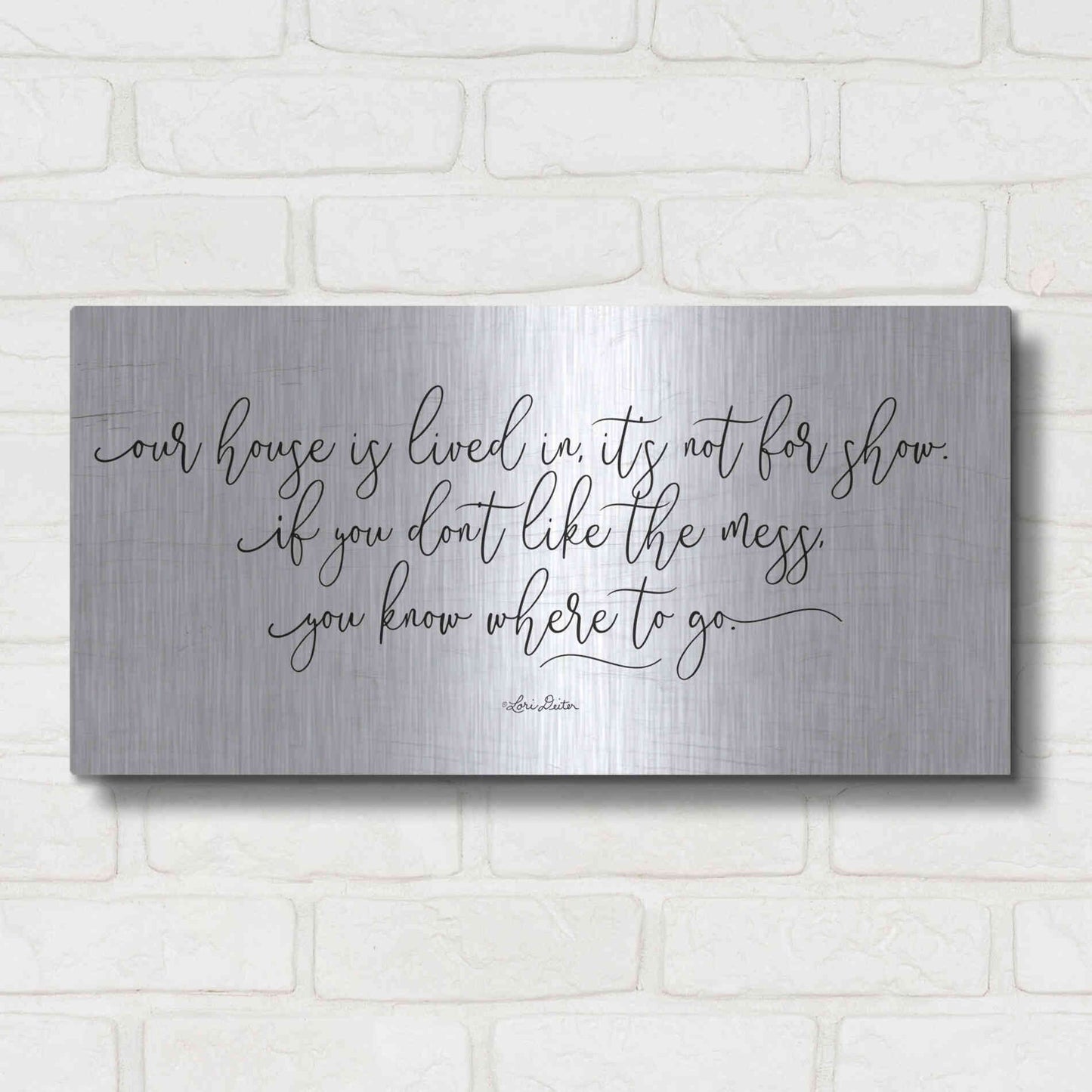 Luxe Metal Art 'The Mess' by Lori Deiter, Metal Wall Art,24x12