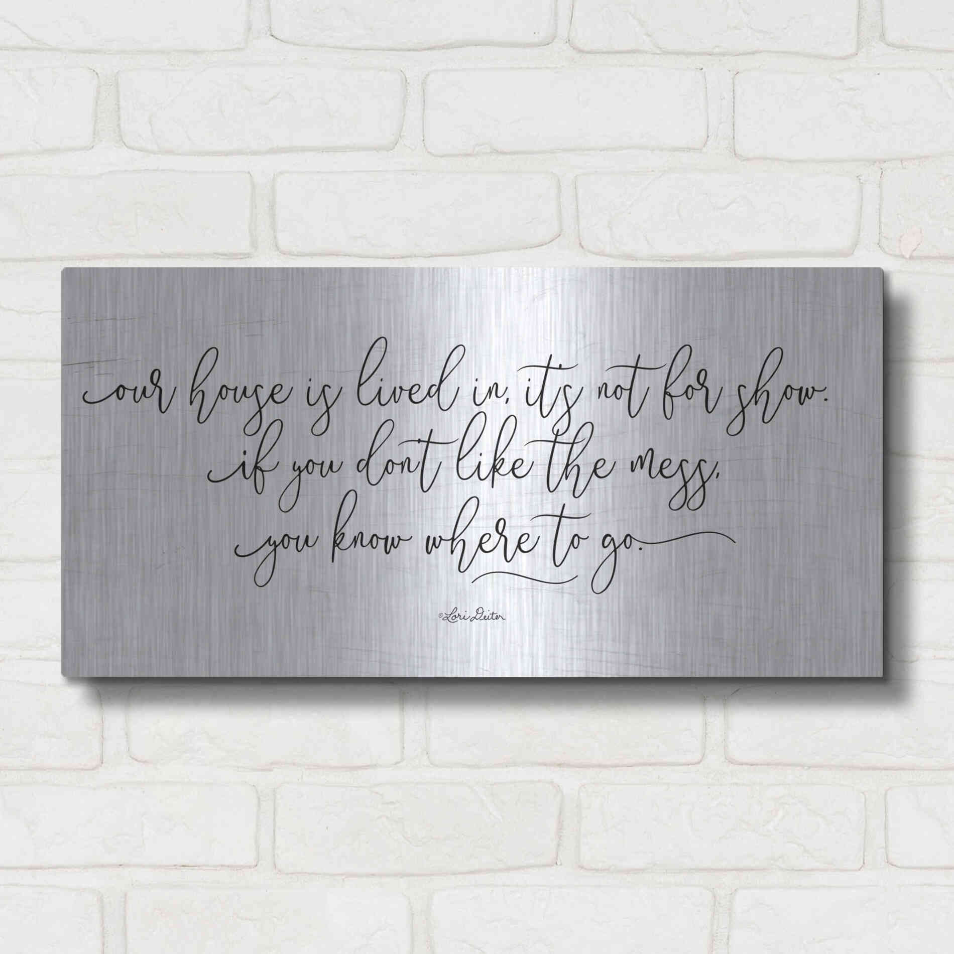 Luxe Metal Art 'The Mess' by Lori Deiter, Metal Wall Art,24x12