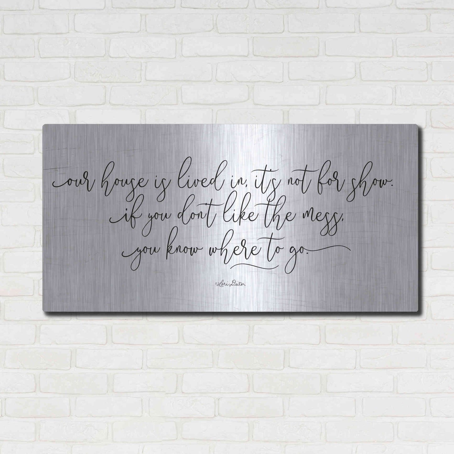 Luxe Metal Art 'The Mess' by Lori Deiter, Metal Wall Art,48x24