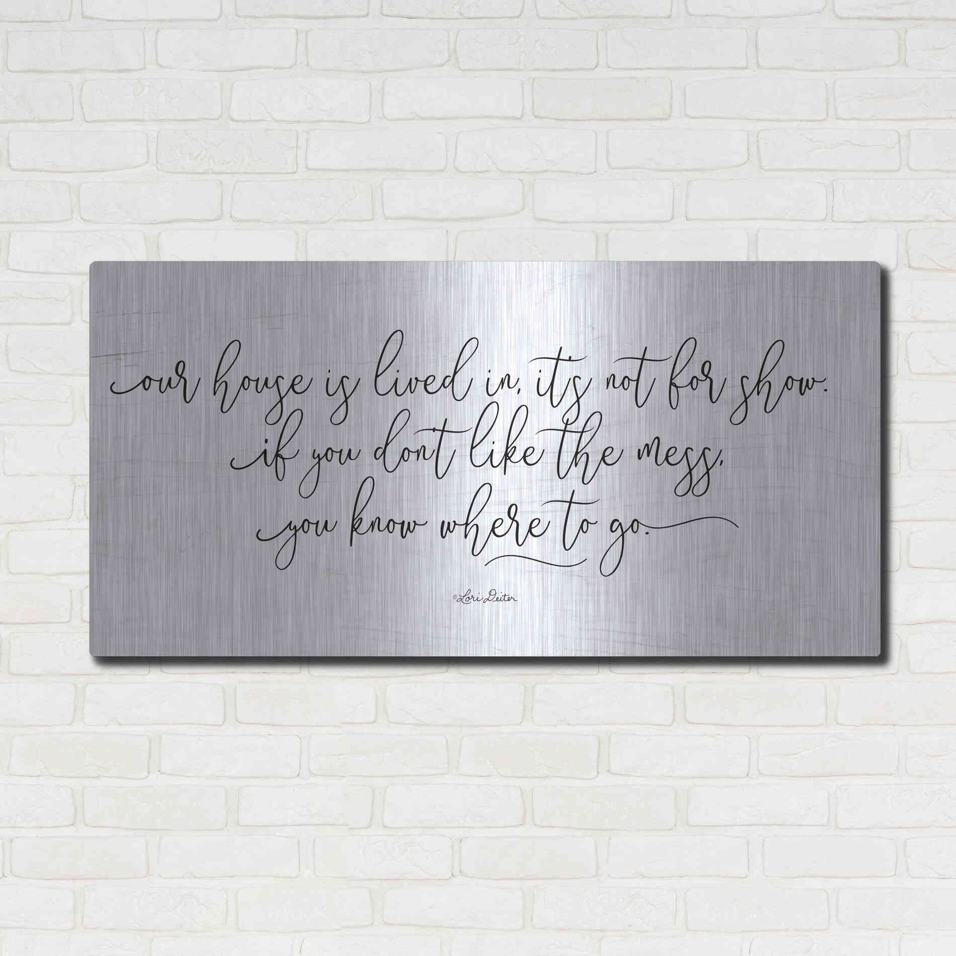 Luxe Metal Art 'The Mess' by Lori Deiter, Metal Wall Art,48x24