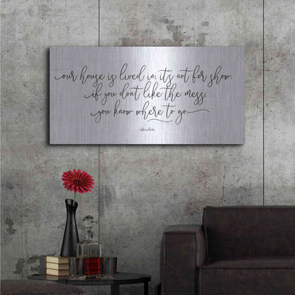 Luxe Metal Art 'The Mess' by Lori Deiter, Metal Wall Art,48x24