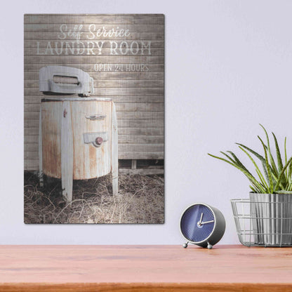Luxe Metal Art 'Laundry Room' by Lori Deiter, Metal Wall Art,12x16