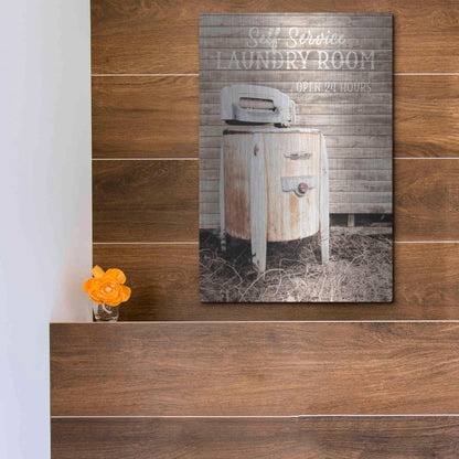 Luxe Metal Art 'Laundry Room' by Lori Deiter, Metal Wall Art,12x16