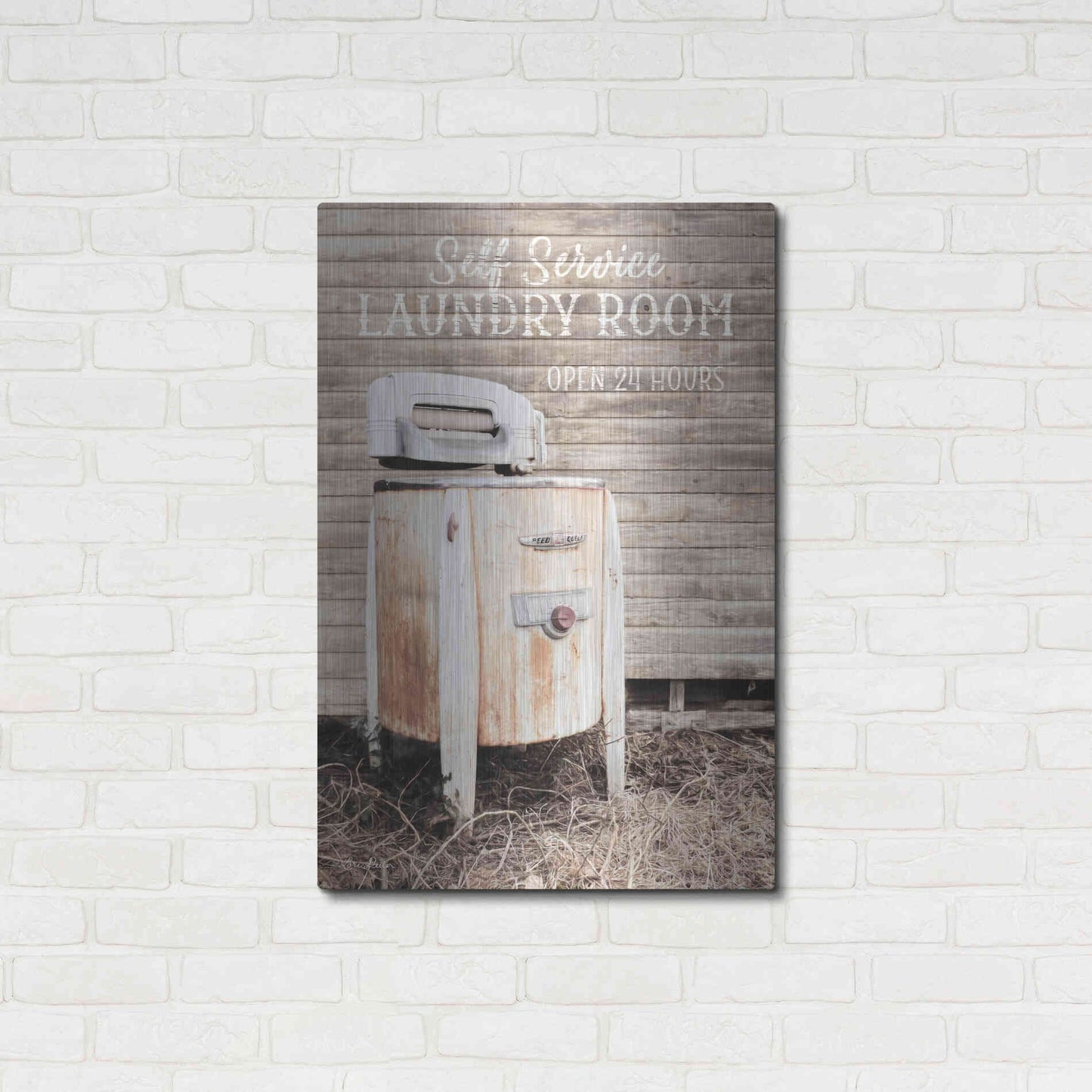Luxe Metal Art 'Laundry Room' by Lori Deiter, Metal Wall Art,24x36