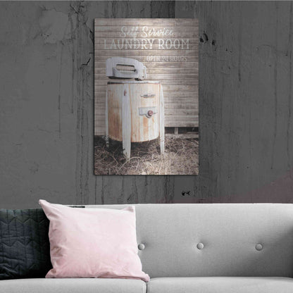 Luxe Metal Art 'Laundry Room' by Lori Deiter, Metal Wall Art,24x36