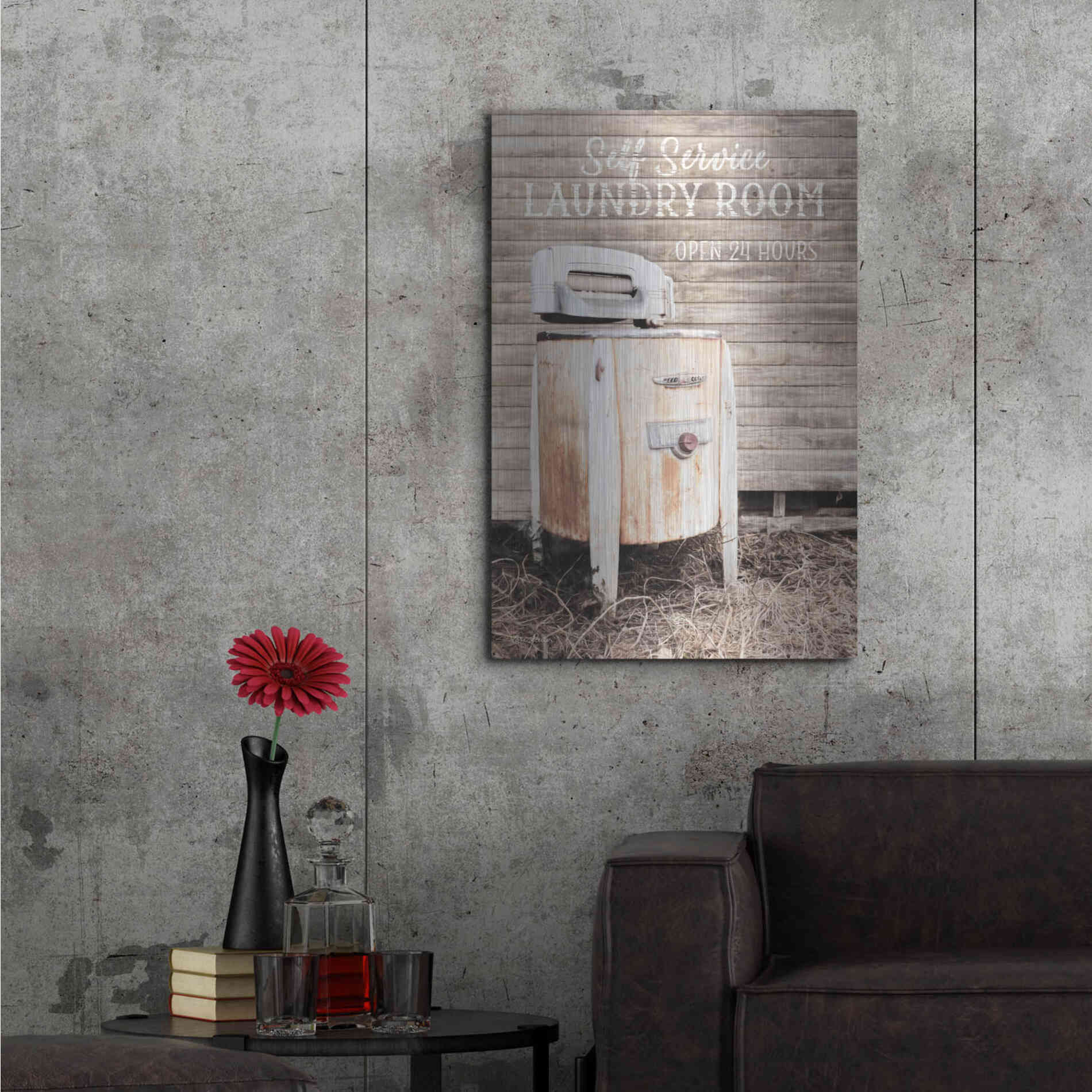 Luxe Metal Art 'Laundry Room' by Lori Deiter, Metal Wall Art,24x36