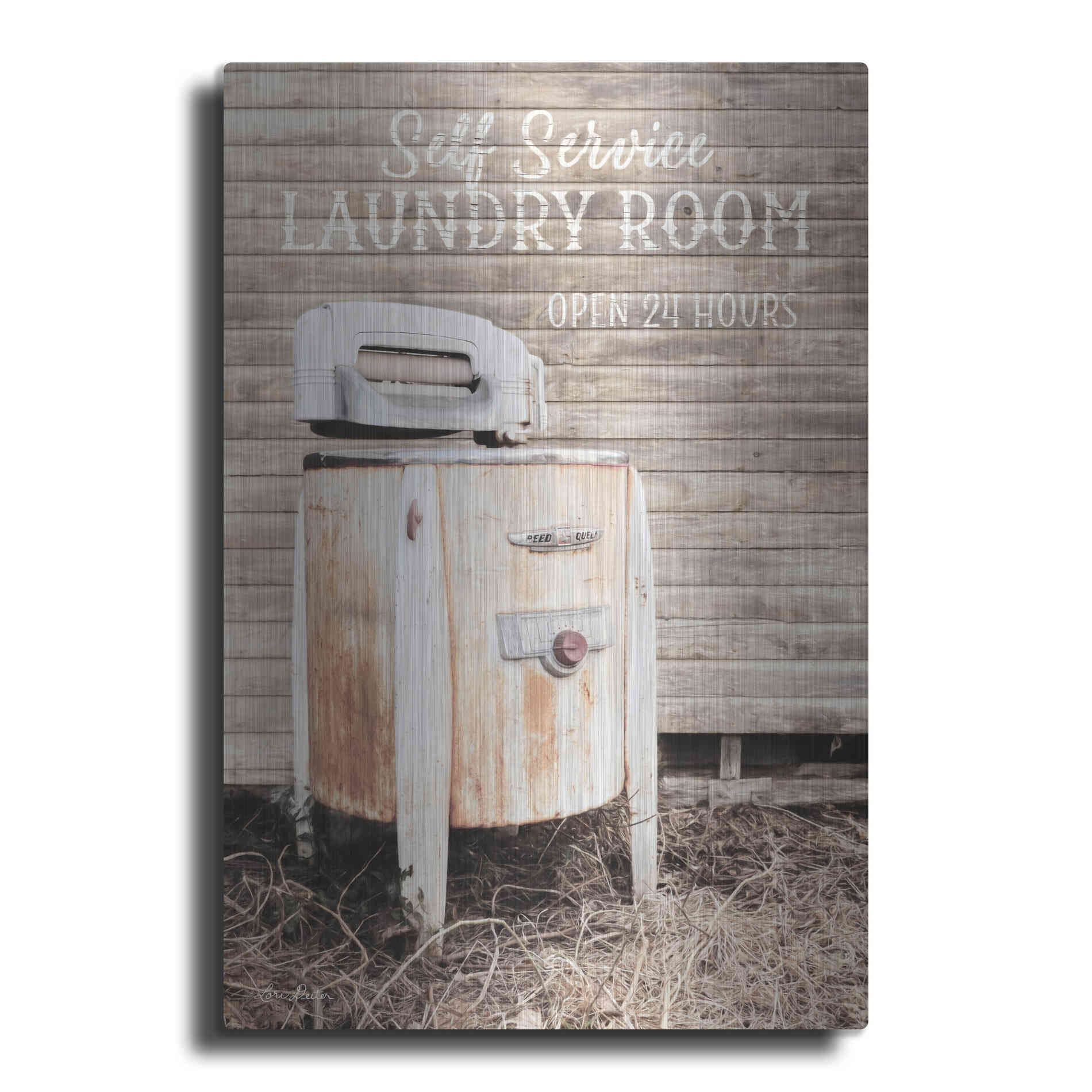 Luxe Metal Art 'Laundry Room' by Lori Deiter, Metal Wall Art
