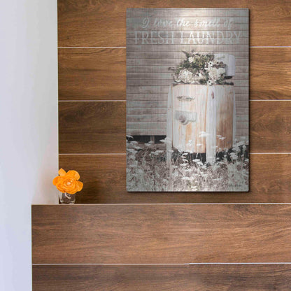 Luxe Metal Art 'Fresh Laundry' by Lori Deiter, Metal Wall Art,12x16