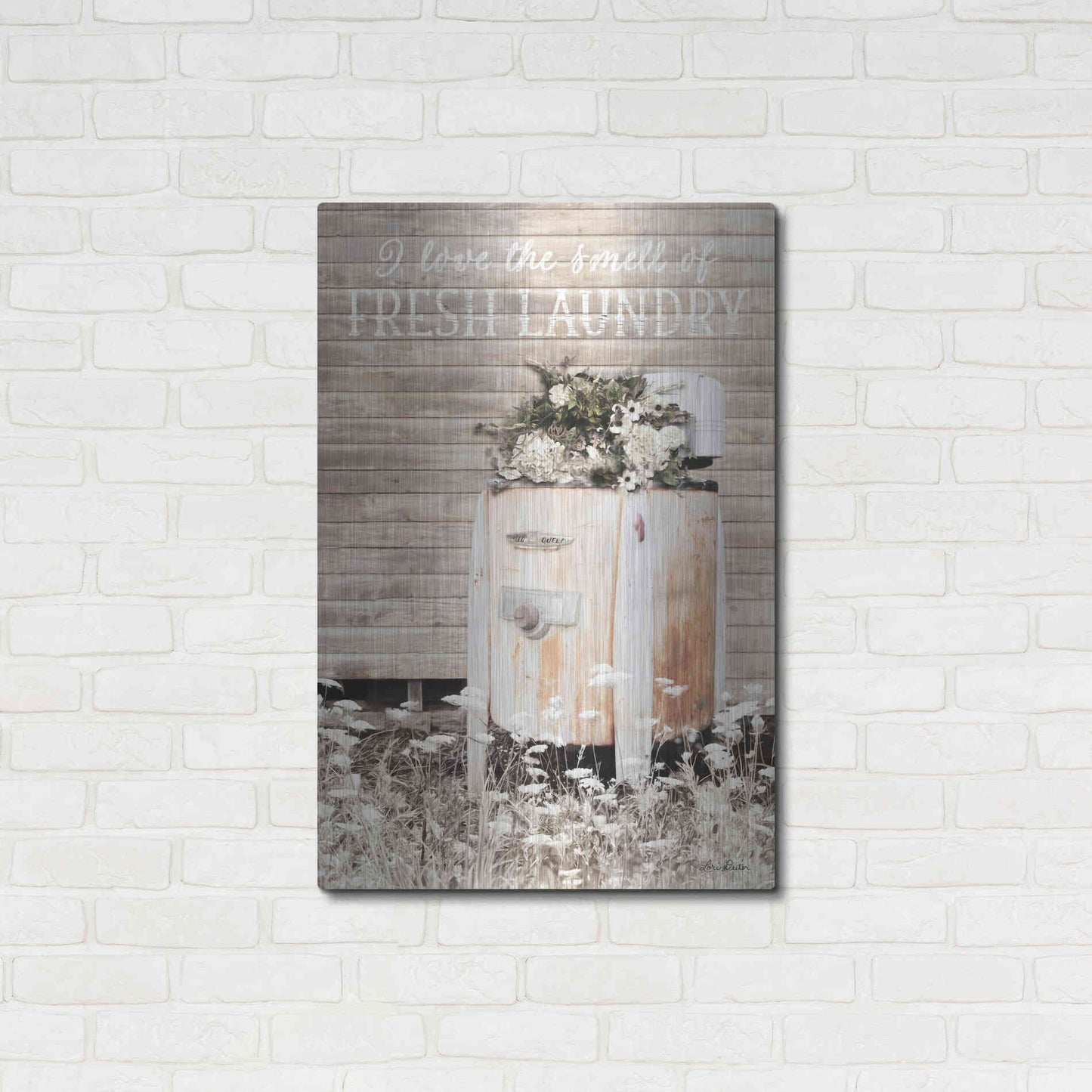 Luxe Metal Art 'Fresh Laundry' by Lori Deiter, Metal Wall Art,24x36