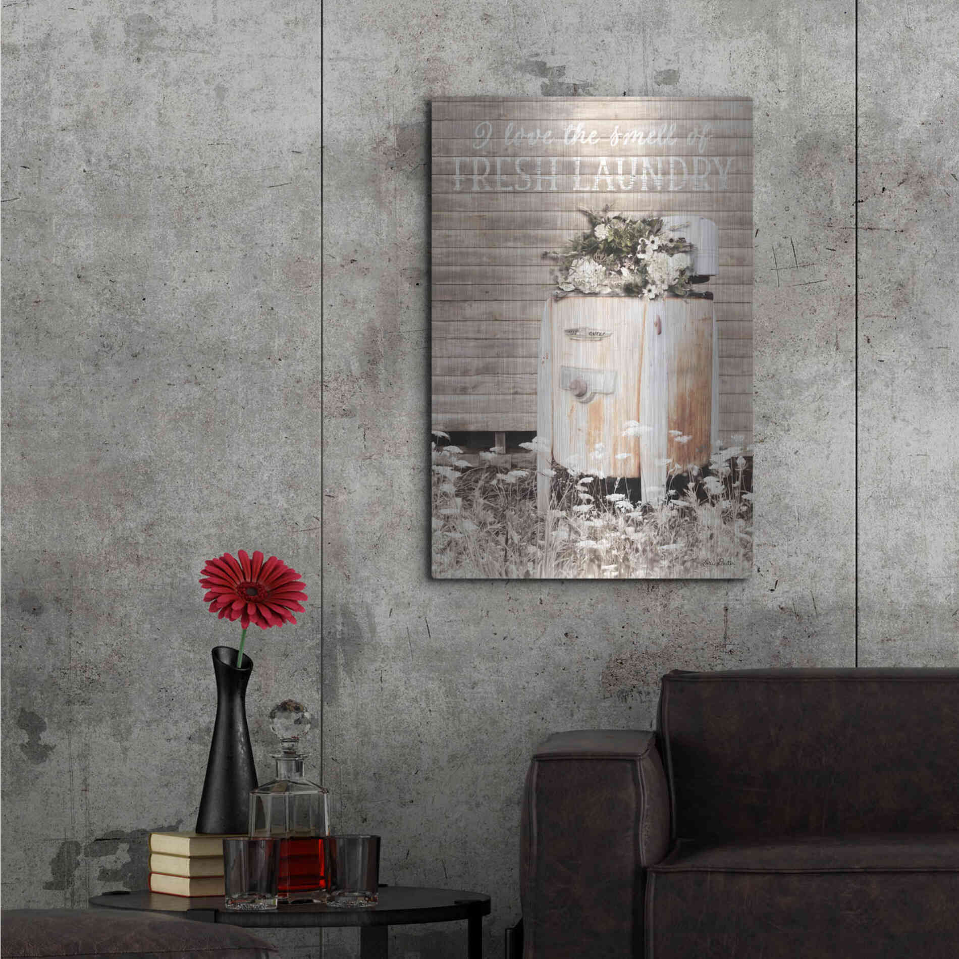 Luxe Metal Art 'Fresh Laundry' by Lori Deiter, Metal Wall Art,24x36