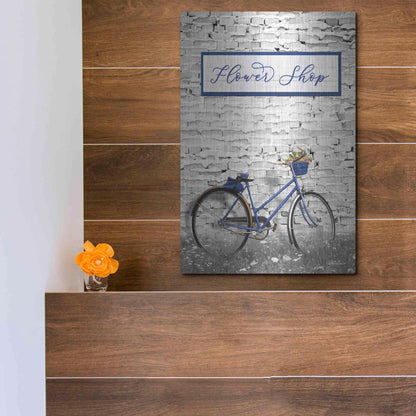 Luxe Metal Art 'Flower Shop Bicycle' by Lori Deiter, Metal Wall Art,12x16