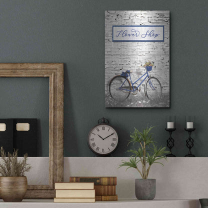 Luxe Metal Art 'Flower Shop Bicycle' by Lori Deiter, Metal Wall Art,12x16