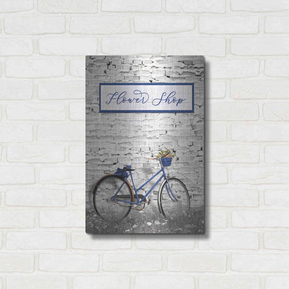 Luxe Metal Art 'Flower Shop Bicycle' by Lori Deiter, Metal Wall Art,16x24