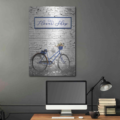 Luxe Metal Art 'Flower Shop Bicycle' by Lori Deiter, Metal Wall Art,24x36