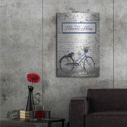 Luxe Metal Art 'Flower Shop Bicycle' by Lori Deiter, Metal Wall Art,24x36
