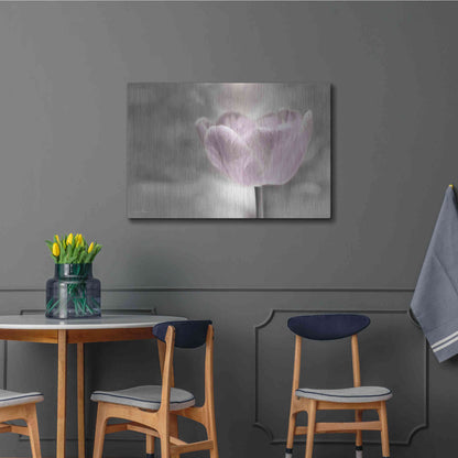 Luxe Metal Art 'Violet Tulip' by Lori Deiter, Metal Wall Art,36x24