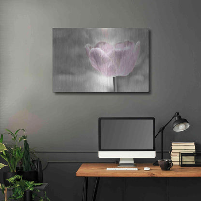 Luxe Metal Art 'Violet Tulip' by Lori Deiter, Metal Wall Art,36x24