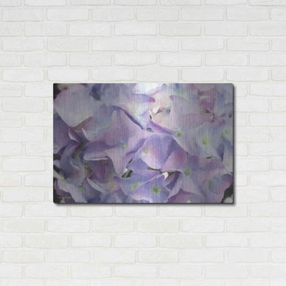 Luxe Metal Art 'Violet Hydrangeas' by Lori Deiter, Metal Wall Art,36x24