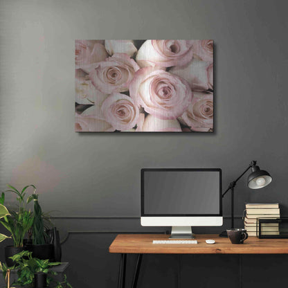 Luxe Metal Art 'Top View - Pink Roses' by Lori Deiter, Metal Wall Art,36x24