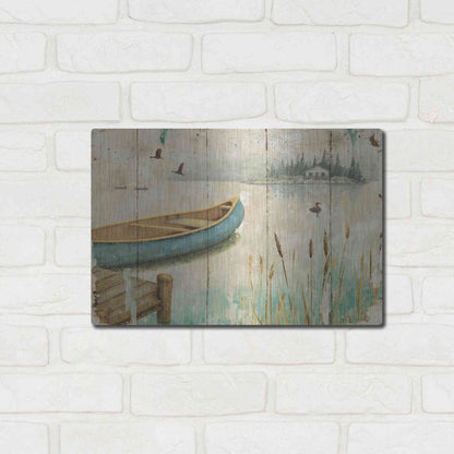 Luxe Metal Art 'Waterside V' by Daphne Brissonet, Metal Wall Art,16x12