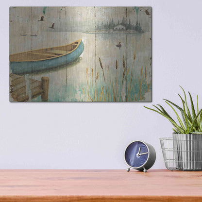 Luxe Metal Art 'Waterside V' by Daphne Brissonet, Metal Wall Art,16x12