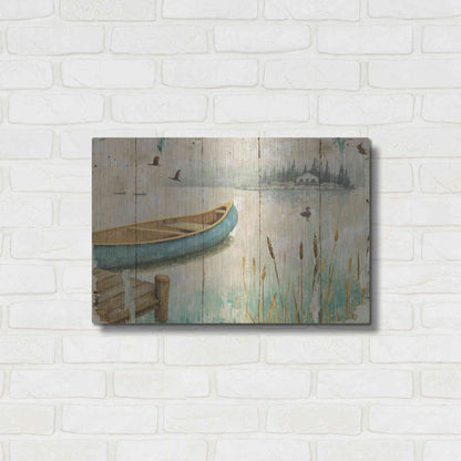 Luxe Metal Art 'Waterside V' by Daphne Brissonet, Metal Wall Art,24x16