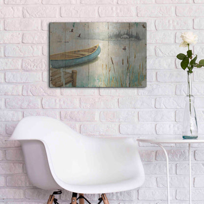 Luxe Metal Art 'Waterside V' by Daphne Brissonet, Metal Wall Art,24x16