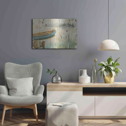 Luxe Metal Art 'Waterside V' by Daphne Brissonet, Metal Wall Art,24x16