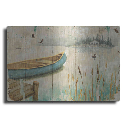 Luxe Metal Art 'Waterside V' by Daphne Brissonet, Metal Wall Art